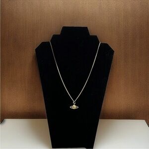 Saturn Pendant Necklace 14k Gold Plated Wisdom/Discipline Symbol. Free Shipping.